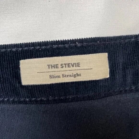 Ag The Stevie Navy Corduroy Ankle Pant Straight Leg Size 32R - Picture 13 of 14